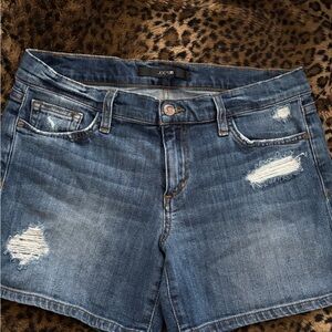 Joe’s Jeans Dark Blue Distressed Denim Shorts